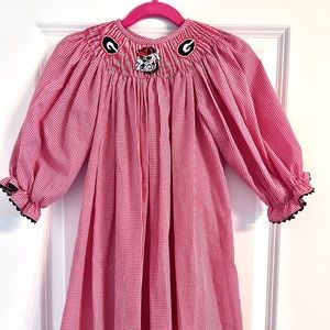 University of Georgia Smocked Dress